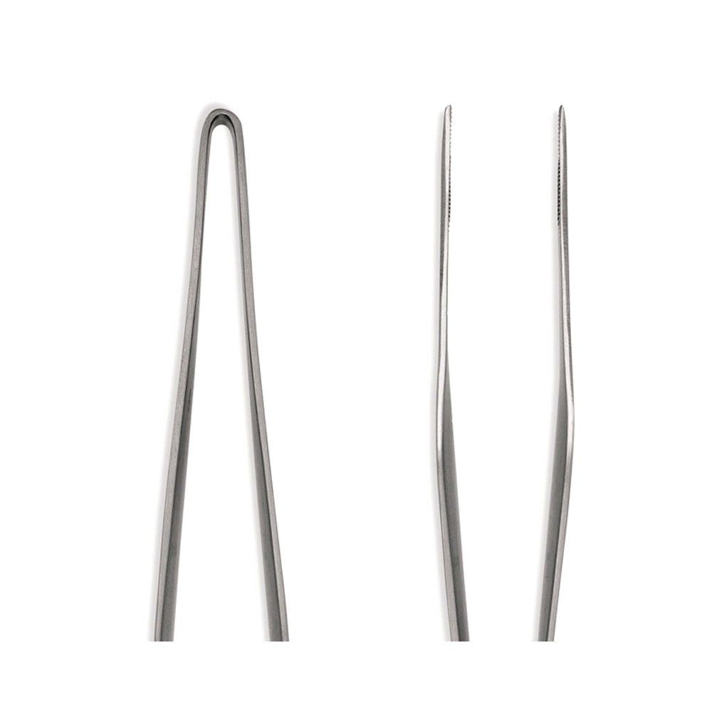 Zwei gerade Splitterpinzetten Hartmann mit feinen geraden Spitzen, 9 cm