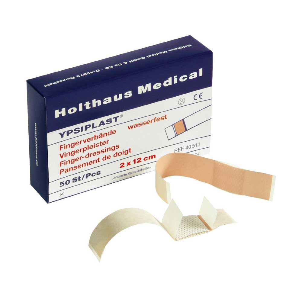 Holthaus YPSIPLAST® Fingerverband, wasserfester Verband für die Finger, 2×12 cm (50 St)