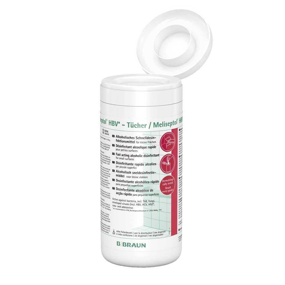 Desinfektionstücher-Behälter Meliseptol® HBV mit Öffnung und Tuchrolle