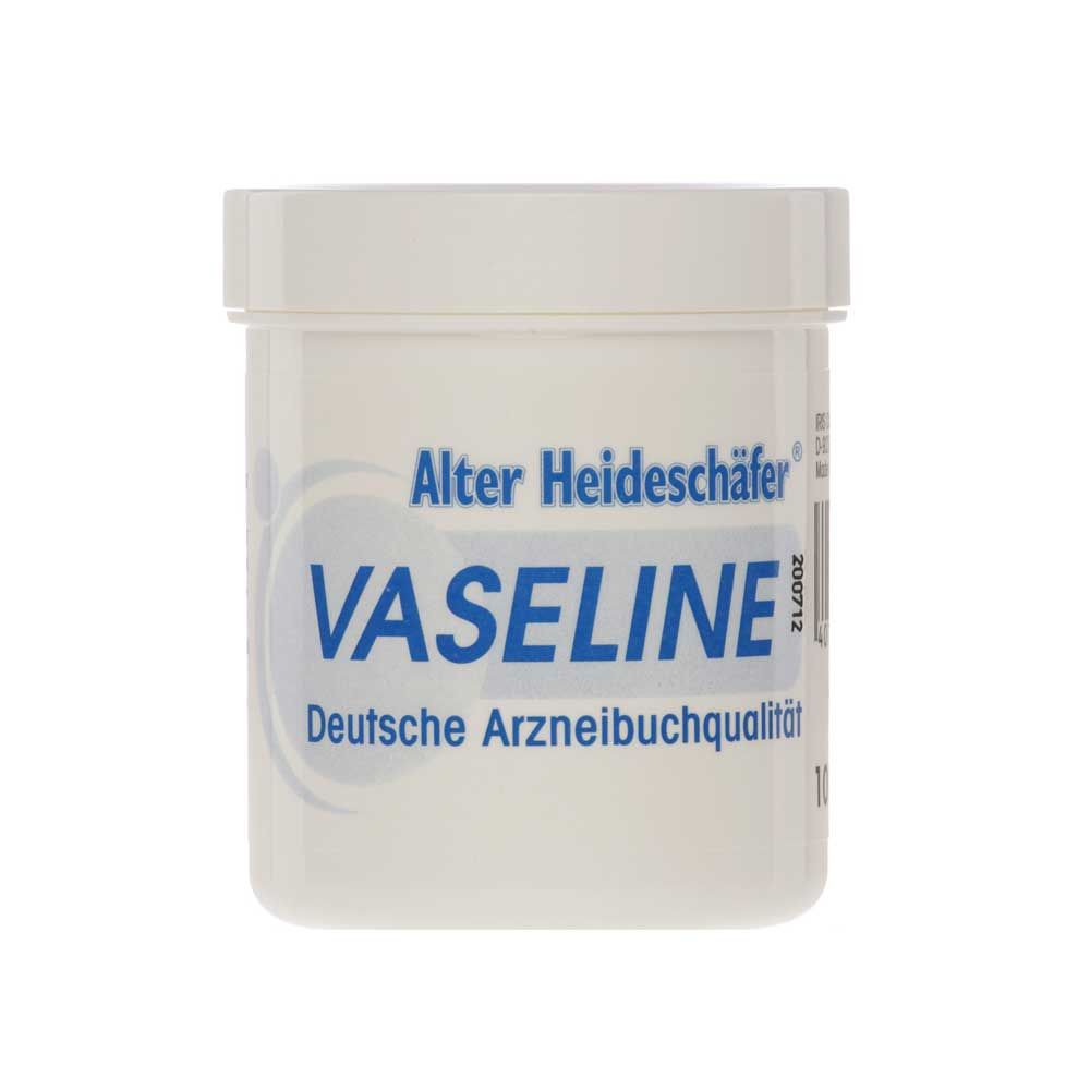 Vaseline-Dose von Alter Heideschäfer® (rein, parfümfrei), weißes Salbenprodukt, 100 ml