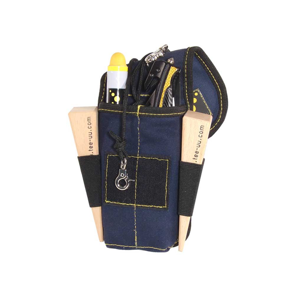 Werkzeugtasche mit Schlaufe für Rettungsmesser und Zubehör, dunkelblau-gelb