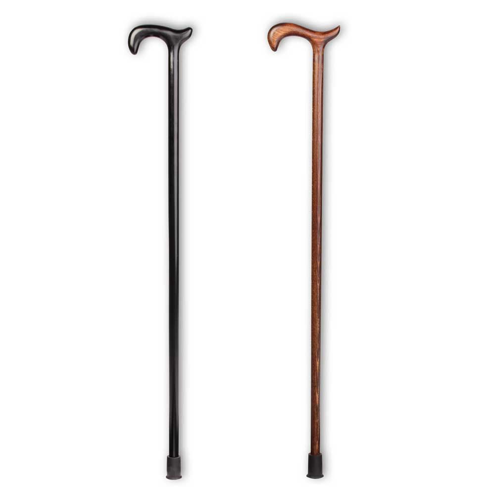 Behrend Krankenstock mit Derbygriff, 92 cm, schwarz und braun, 60 kg Traglast