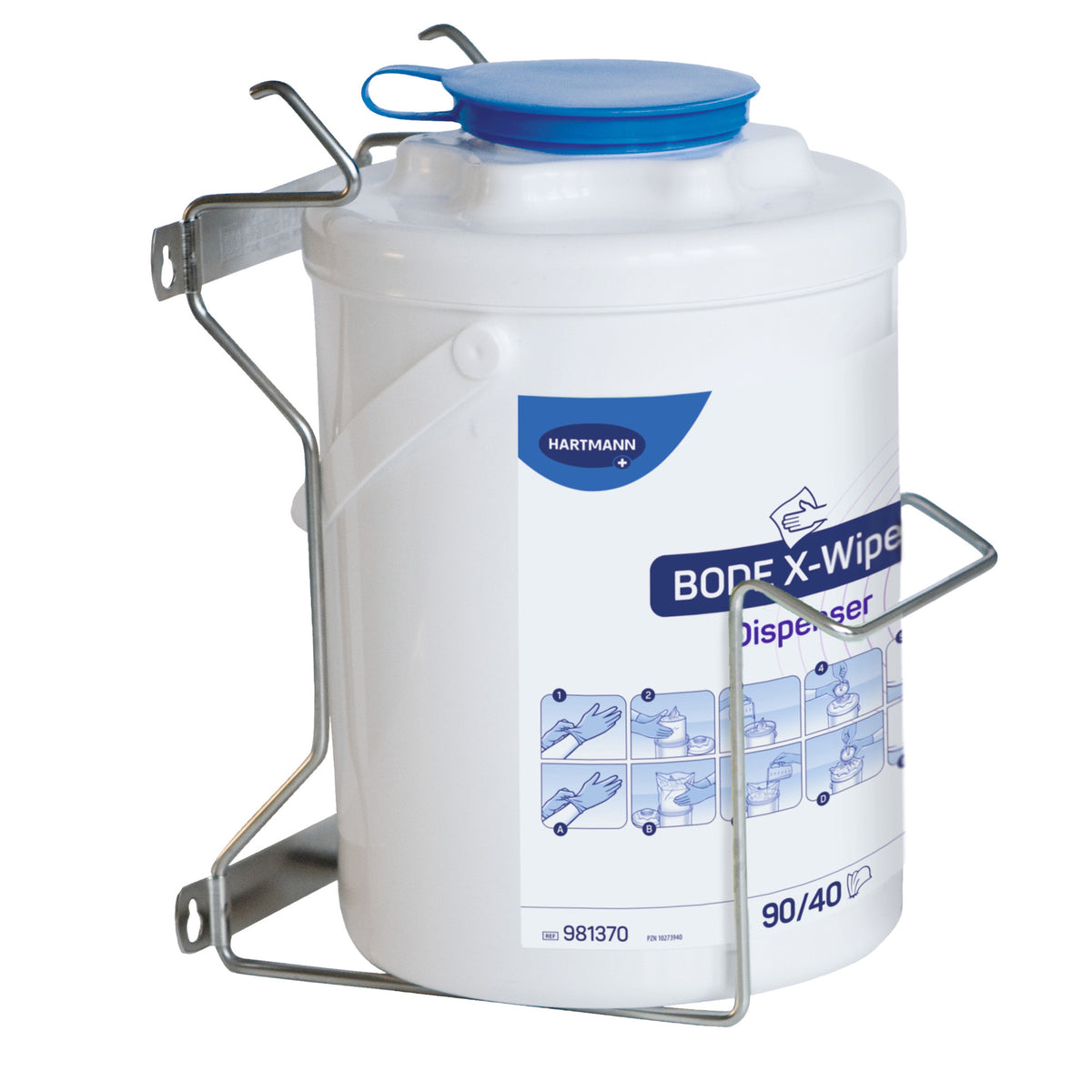 BODE X-Wipe Ersatzverschluss: blauer Deckel mit Metallbügel für BODE Flaschen