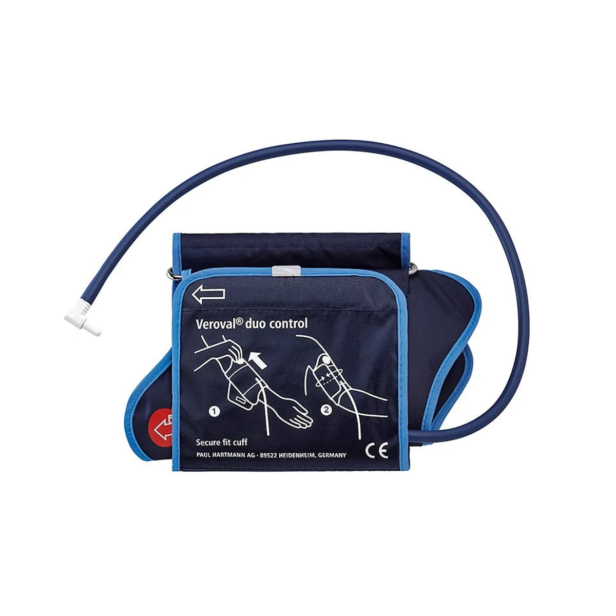 Hartmann Veroval® Duo Control Manschette mit Schlauch, dunkelblau, mit Bediengrafik