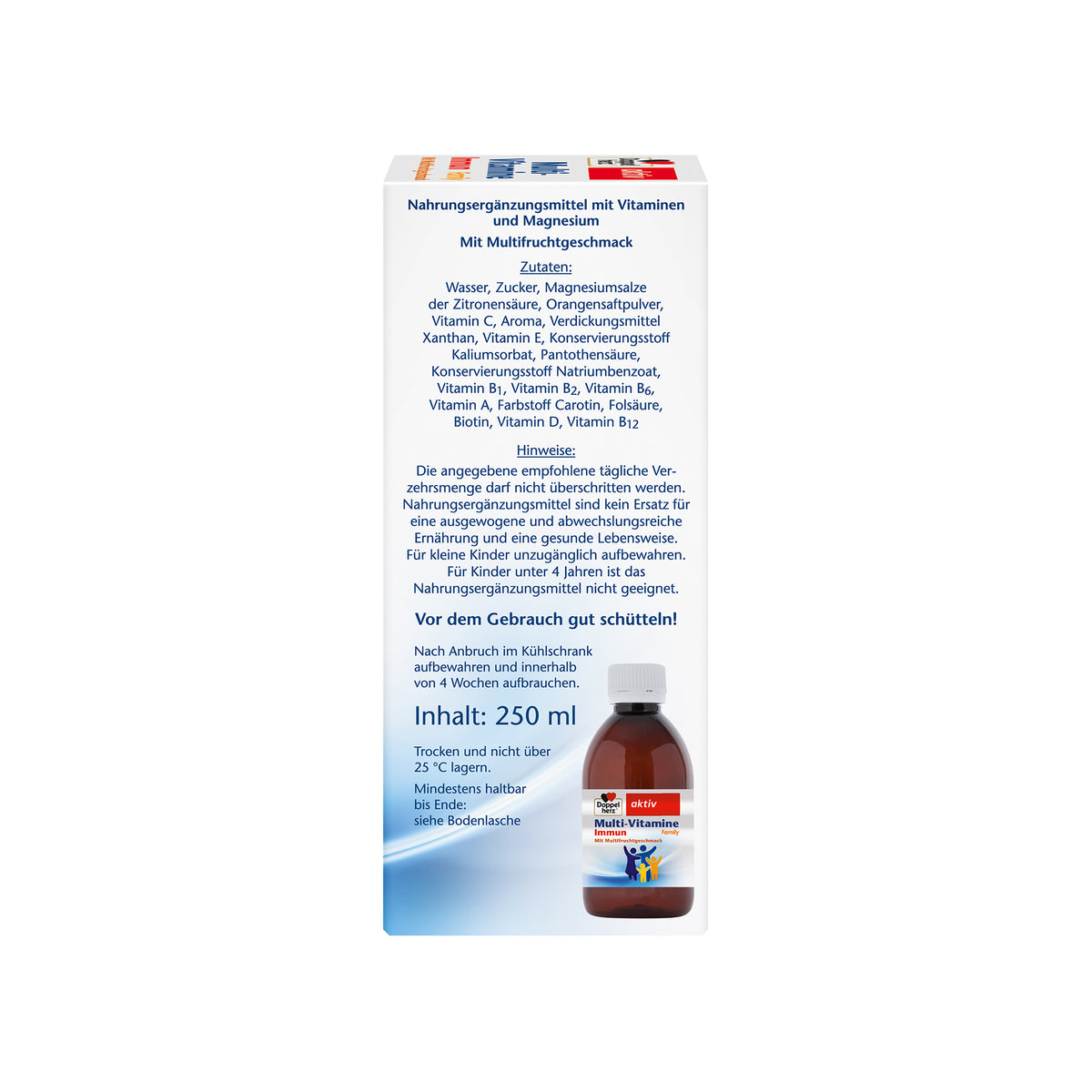 Multi-Vitamine Immun Family Saft 250 ml von Doppelherz aktiv, Flasche im Karton