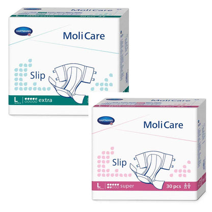 Inkontinenzslip-Set MoliCare Slip extra und super, Größe L, je 30 Stück