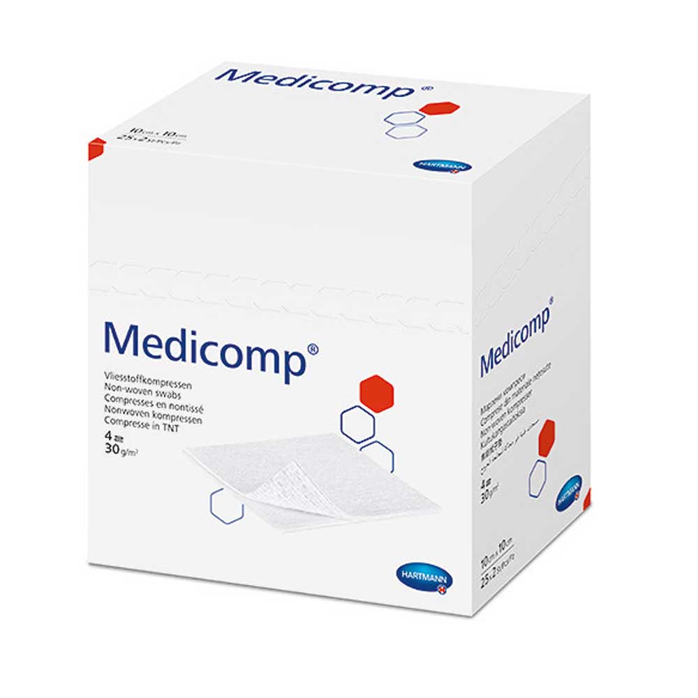 Vliesstoffkompressen Medicomp extra in Kartonverpackung