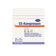 Sterile ES-Kompressen 12fach, Hartmann, Mullkompressen 7,5×7,5 cm