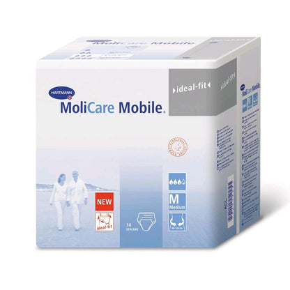 Inkontinenzslips-Verpackung MoliCare Mobile normal, seitliche Kartonansicht
