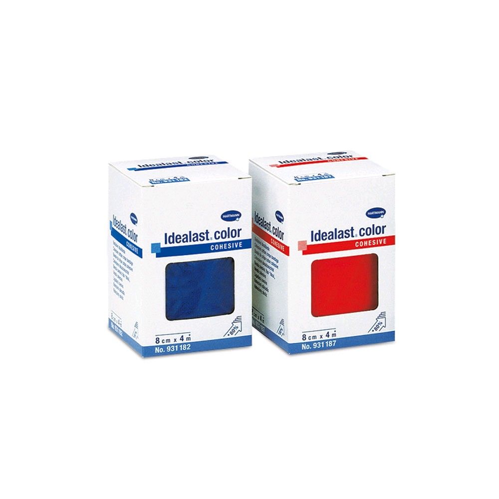 Idealast.color Haftbinde-Set, blau und rot, zwei Packungen in der Verpackung