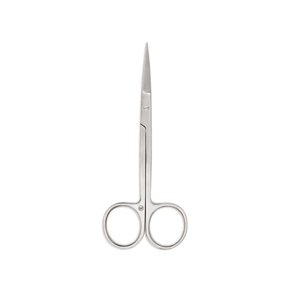 Irisschere Hartmann aus Metall, spitze Klingen und zwei Fingerösen
