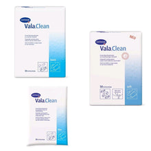 Einmal-Waschhandschuhe Packung ValaClean basic, weiß-blau, 50 Stück