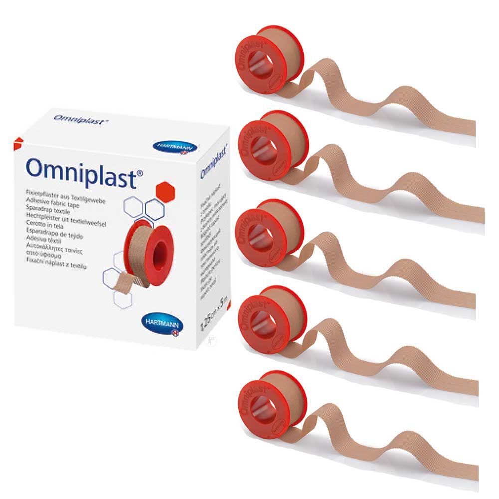 Hartmann Omniplast® Fixierpflaster-Rollen mit Zugband, beige und rot