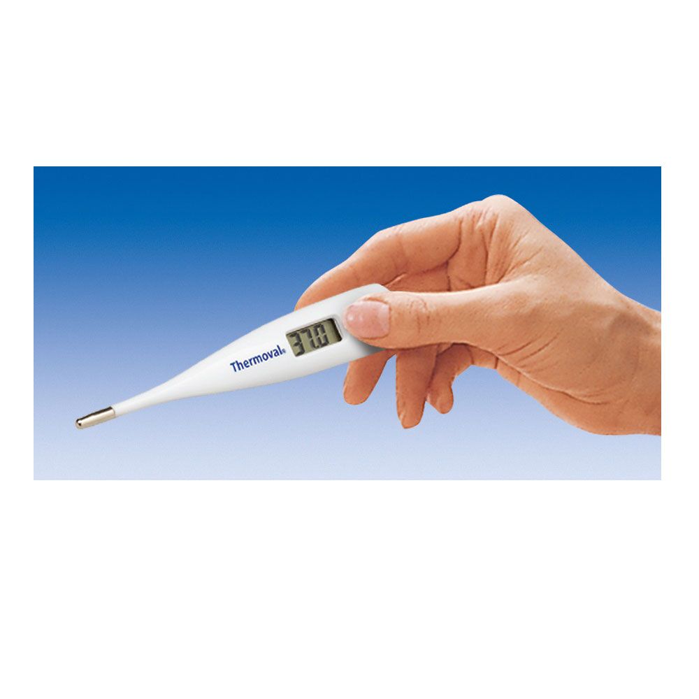 Digitales Fieberthermometer Thermoval Standard mit Display und Messspitze
