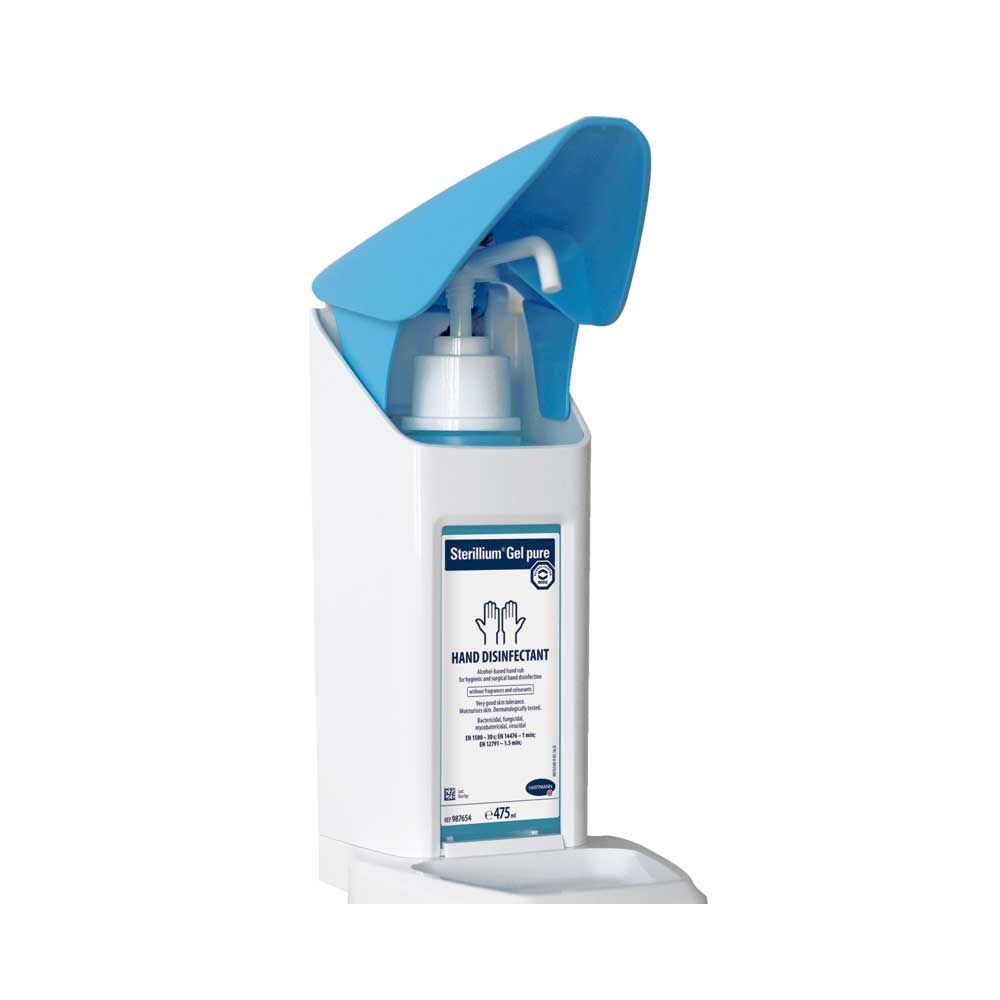 Hartmann Eurospender Safety plus Einmalpumpe für Flasche, blauer Deckel