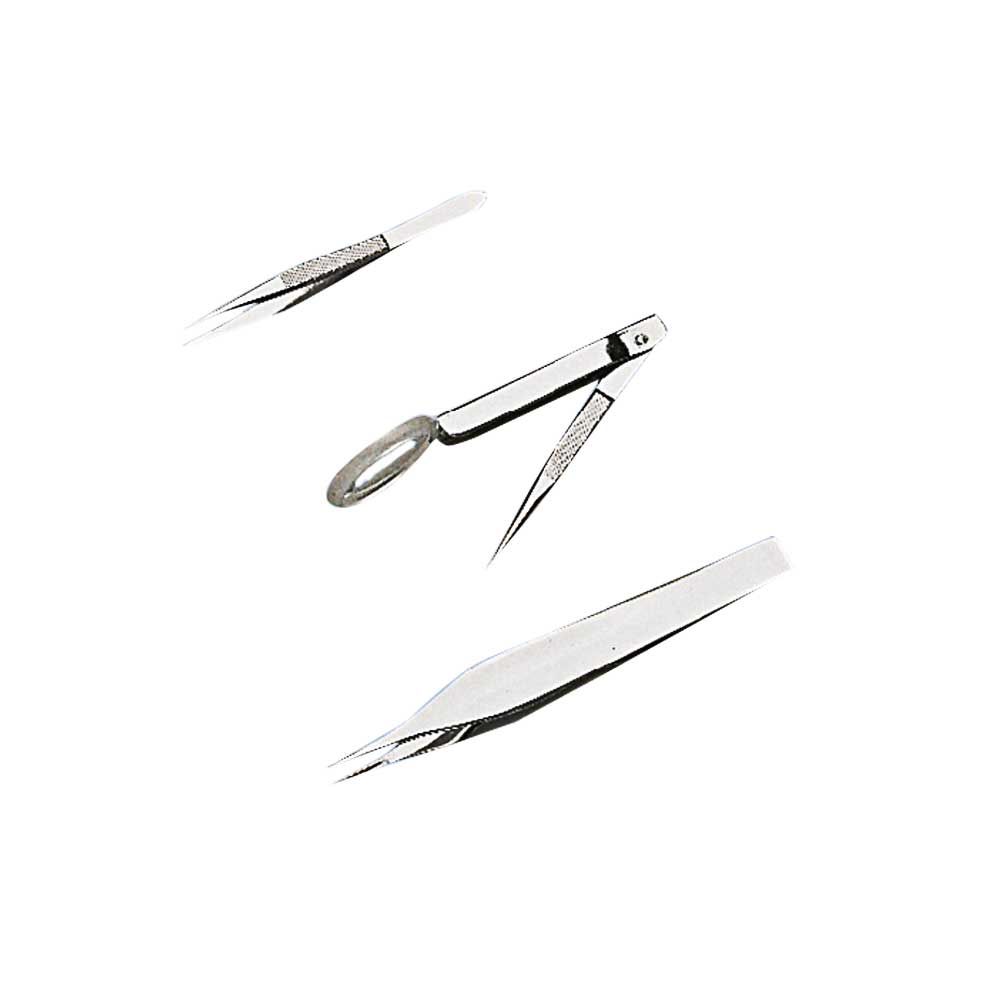 Holthaus Medical Splitterpinzette nach Feilchenfeld, 9 cm, aus Metall, spitze Greifspitzen