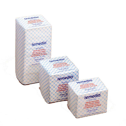 Holthaus Medical Temedia® Vlieskompressen, 4-fach, unsteril; blau-weiß bedruckt, gefaltet