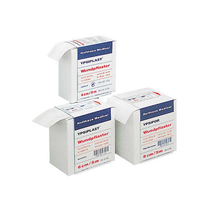 Vlies-Wundpflaster-Rollen YPSIPLAST, Packungen mit Größen 4 cm/5 m und 6 cm/5 m