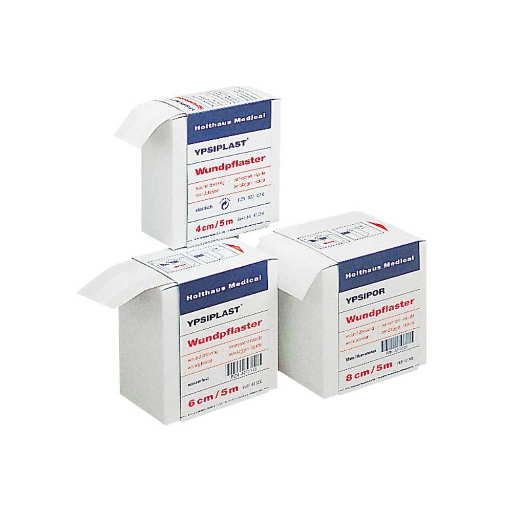 Vlies-Wundpflaster-Rollen YPSIPLAST von Holthaus Medical, Maße 4/5 m, 6/5 m, 8/5 m