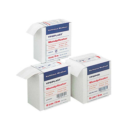 Medizinisches Wundpflaster YPSIPLAST® wasserfest, Kartonpackung mit Abrollstreifen