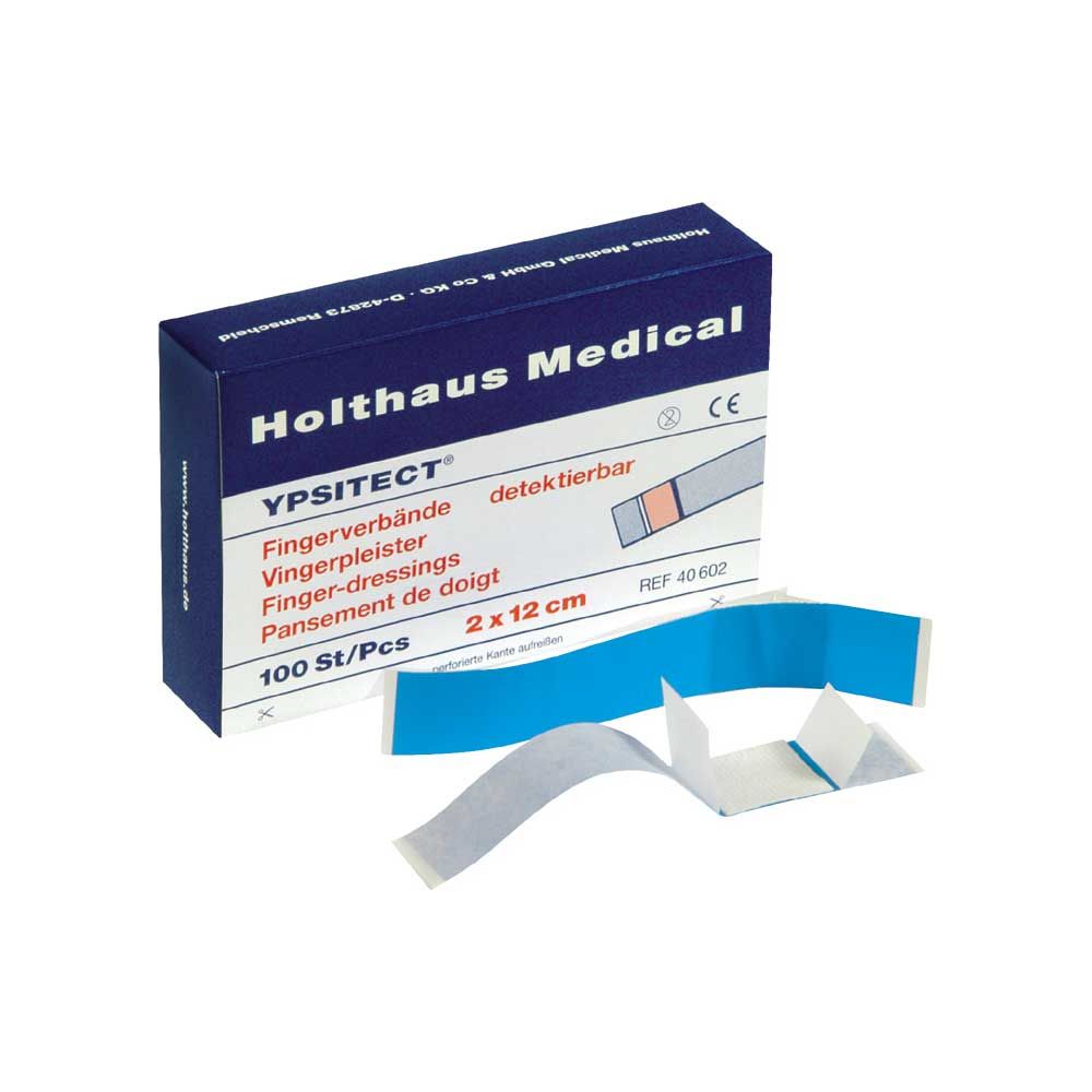 Detektierbarer, wasserfester Fingerverband, 2×12 cm, 100 Stück in Schachtel