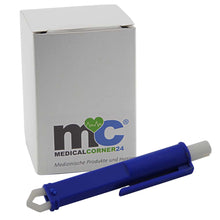 MC24® Zeckenzange aus Kunststoff, blau mit weißem Greifer, inkl. Verpackung