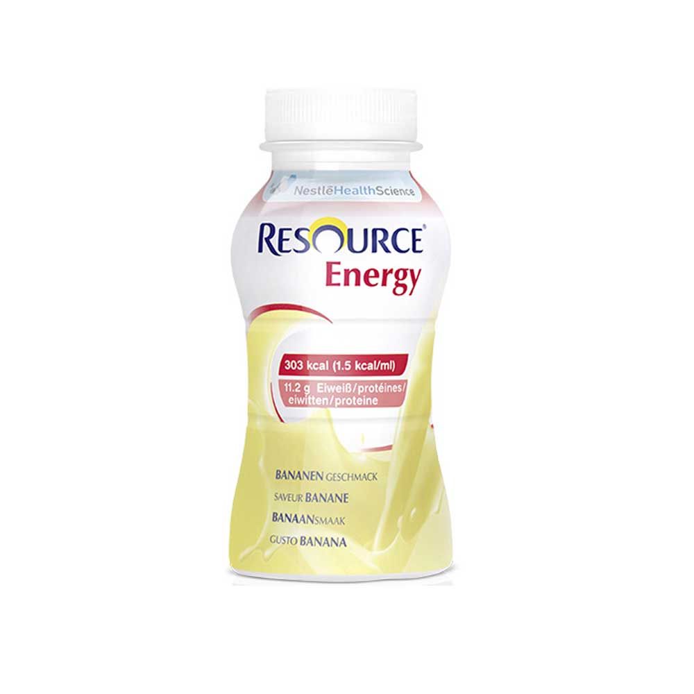 Nestle Resource Energy Trinkgetränk, Bananengeschmack, gelbe Flasche
