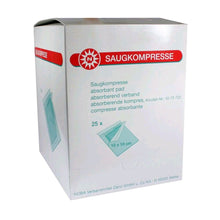 Sterile Saugkompressen-Packung, 25×, 10×10 cm, Vliesseite, Noba