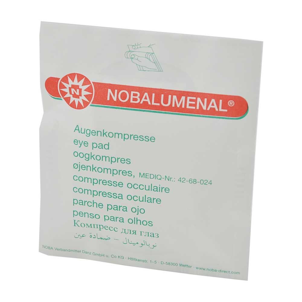 Sterile Augenkompresse aus Vlies, NOBALUMENAL®, 75×80 mm
