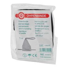 Ohrenbinde aus Baumwolle, dreieckig, schwarz, 1 Stück