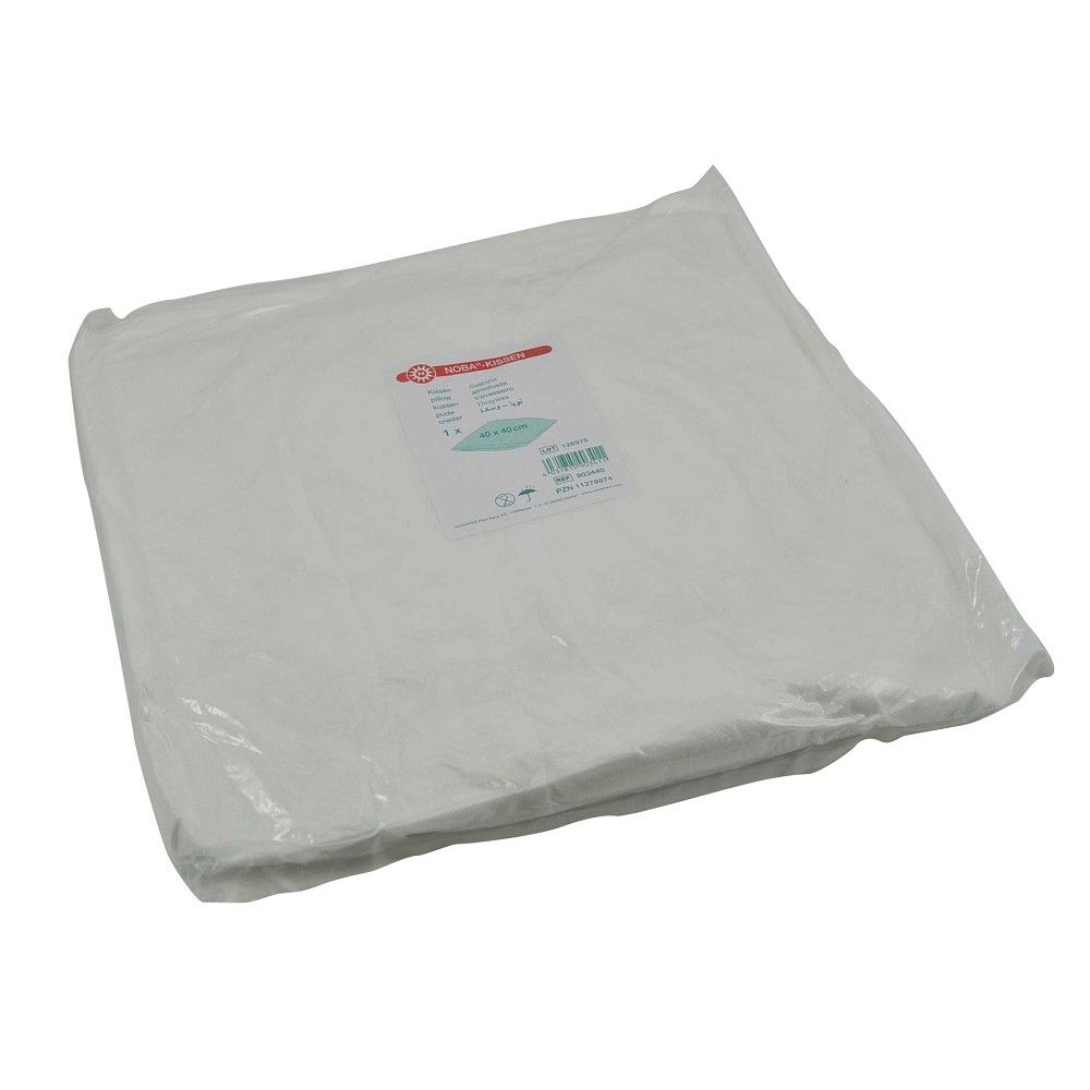 Noba Notfall-Kissen 40x40 cm, hellgrau, rechteckig, weich