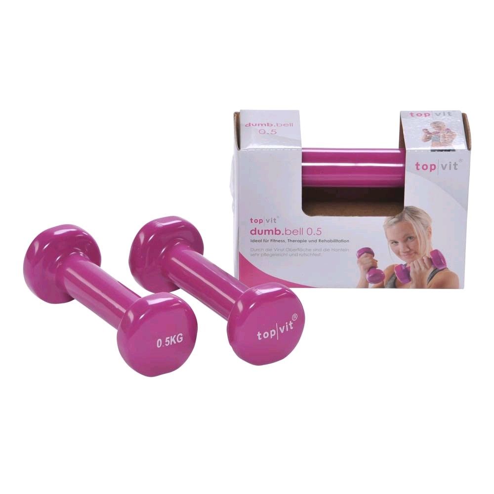 Kurzhanteln top vit mit Vinylüberzug, pink, 0,5 kg pro Hantel