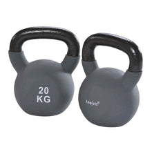 Neopren-Kugelhantel 20 kg, dunkelgrau, mit schwarzem Griff, topvit®