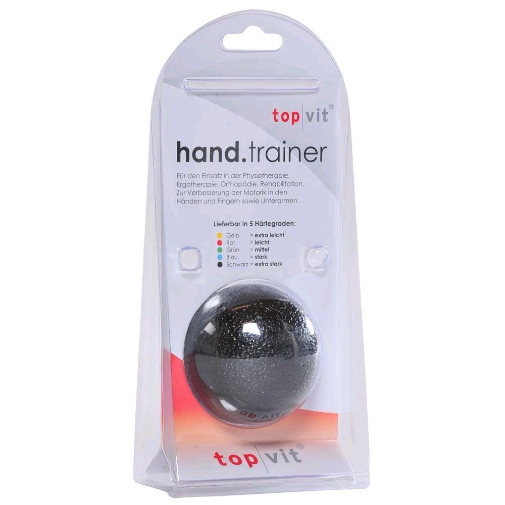 Handtrainer-Kugel in schwarzer Ausführung in Blisterverpackung von top vit®
