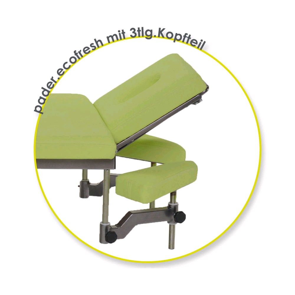 Pader ecofresh Kopfteil-Set (3-teilig) in Lindgrün mit Armauflage und Gestell