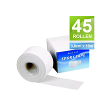 MSP SportTape Tapeverband, weißer Rollenverband, 3,8 cm x 10 m, 45 Rollen