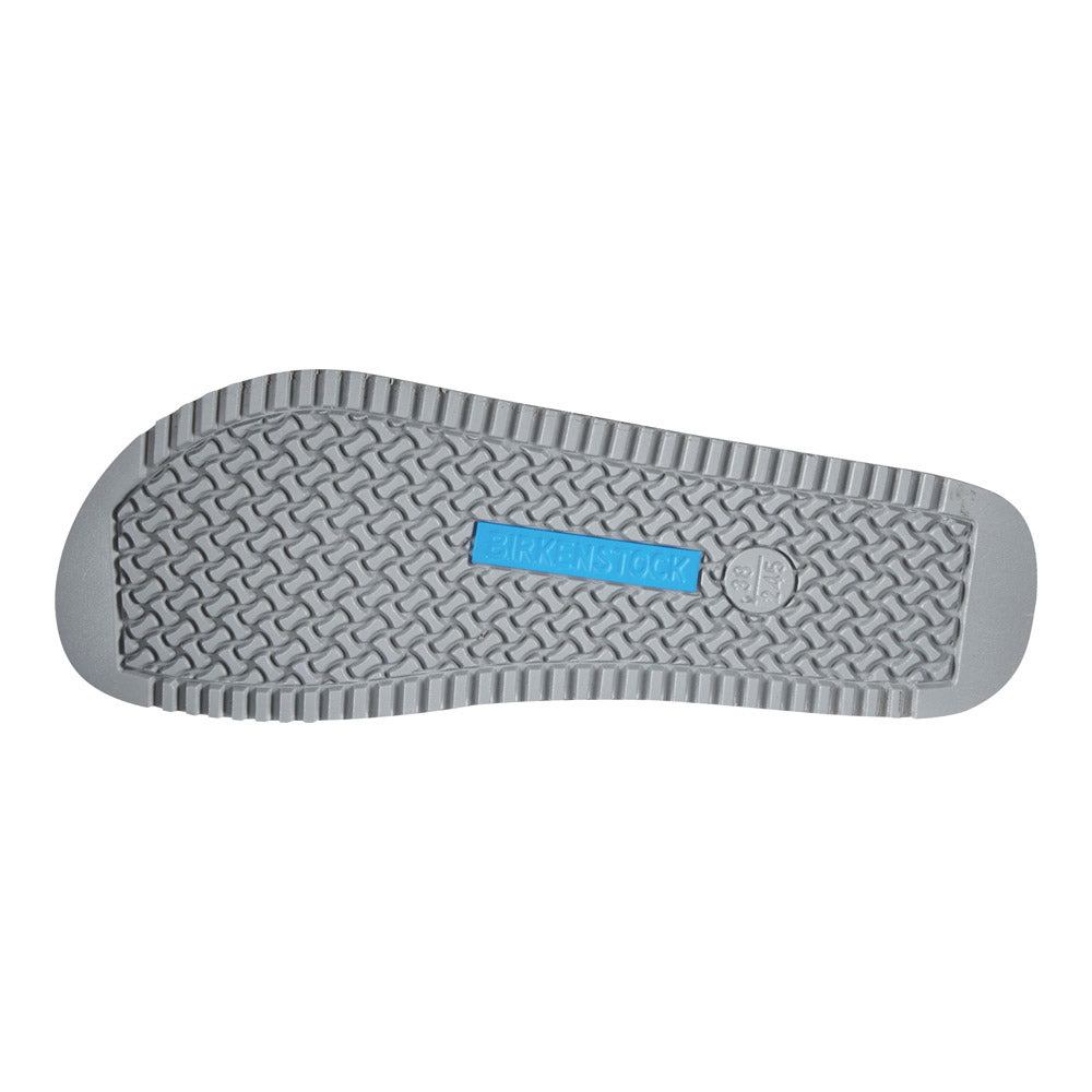 Profilierte Gummisohle von Birkenstock Boston SL mit blauem Einsatz