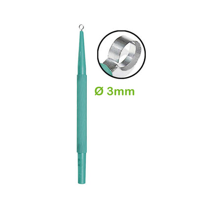 Kai Medical Einweg-Hautkürette, einseitig scharf, 3 mm, türkis
