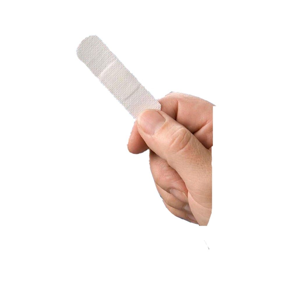 Vlies-Wundpflaster, beiger Klebestreifen 72×19 mm, seitliche Ansicht