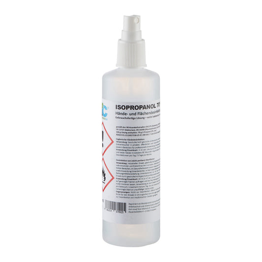 Desinfektionsspray-Flasche mit Sprühkopf, 250 ml Rundflasche