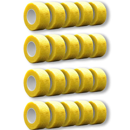 MC24® Fingertape 2,5 cm x 4,5 m, gelb, kohäsiv, Rollen im Set
