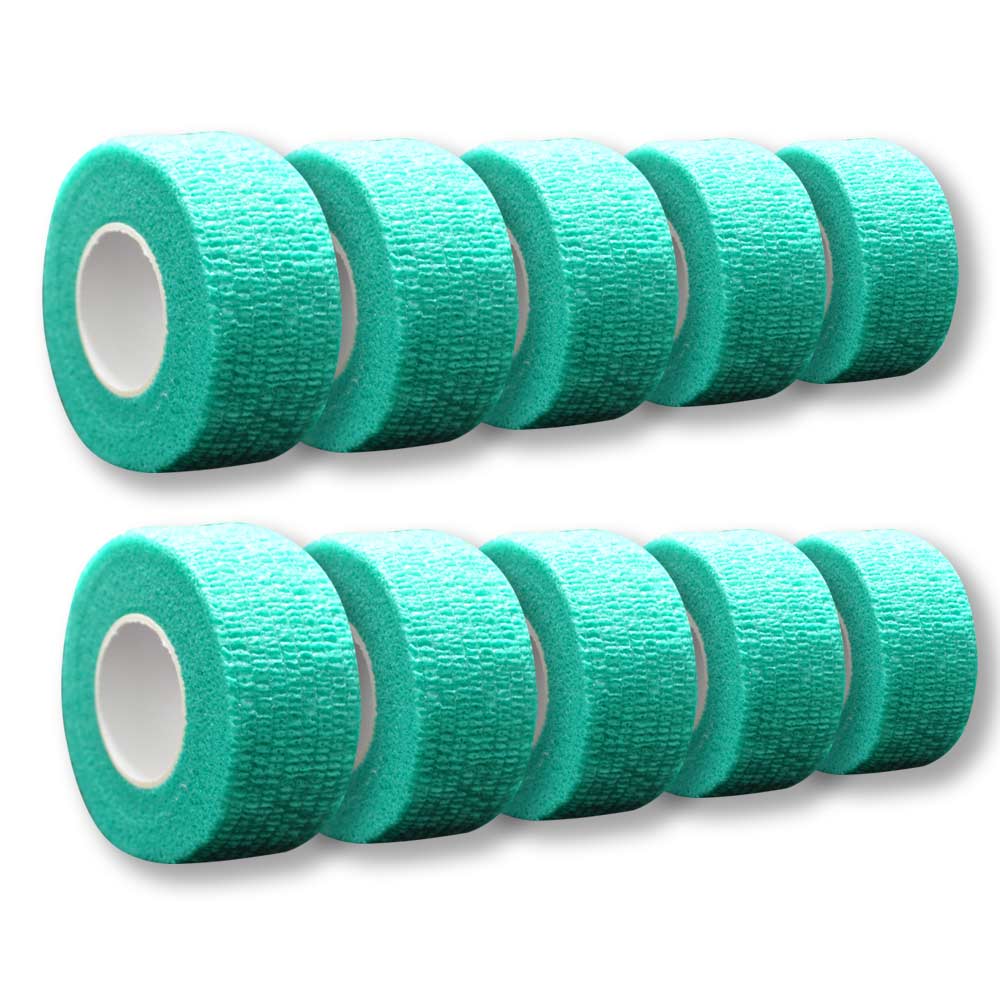 Kohäsives Fingertape, türkis, Klebebandrollen-Set