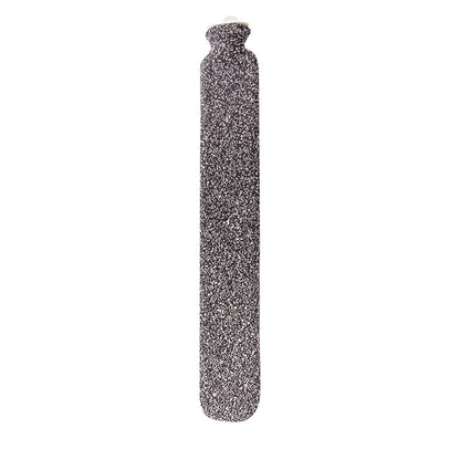 Wärmflasche mit Strickbezug, dunkel meliert, mit Kappe