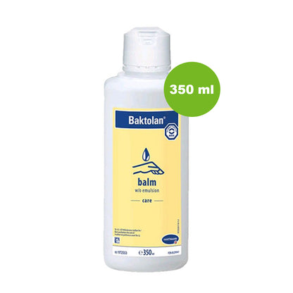 Baktolan Pflegebalsam 350 ml, weiße Flasche mit gelbem Etikett