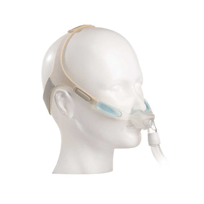 Philips Nuance CPAP-Nasenmaske seitlich mit Gelkissen und Schlauchanschluss