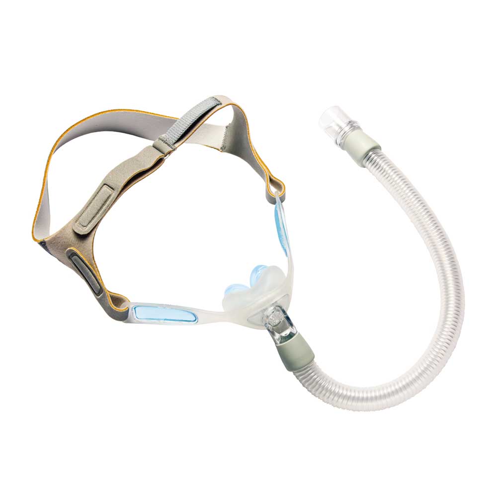 Philips Nuance CPAP-Nasenmaske mit Stirnband, Gelkissen und Schlauch