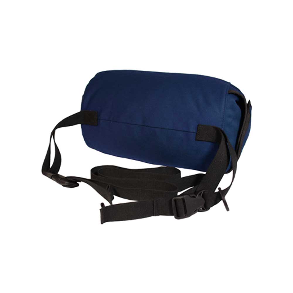 Atemschutzmasken-Tasche blau, mit Klappenverschluss und verstellbarem Tragegurt
