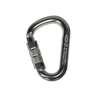 Aluminium-Karabiner mit Sicherung und geriffeltem Verriegelungshebel