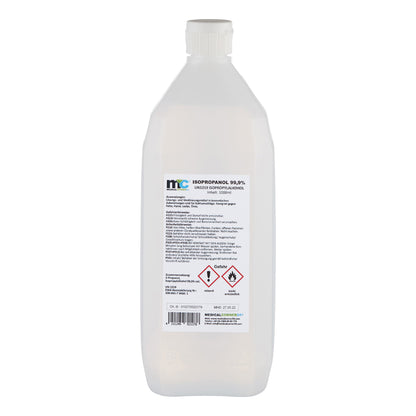 1‑Liter Isopropylalkohol-Flasche aus Kunststoff, Etikett auf der Vorderseite