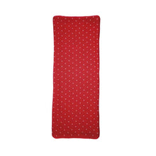 Kirschkernkissen rot mit feinem Muster, rechteckig